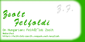 zsolt felfoldi business card